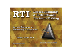 RTI Lesson Planning