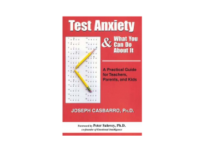 Test Anxiety and What You Can Do About It